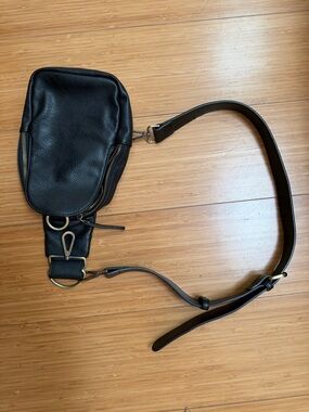 Urban Outfitters Black Leather Crossbody Sling Bag